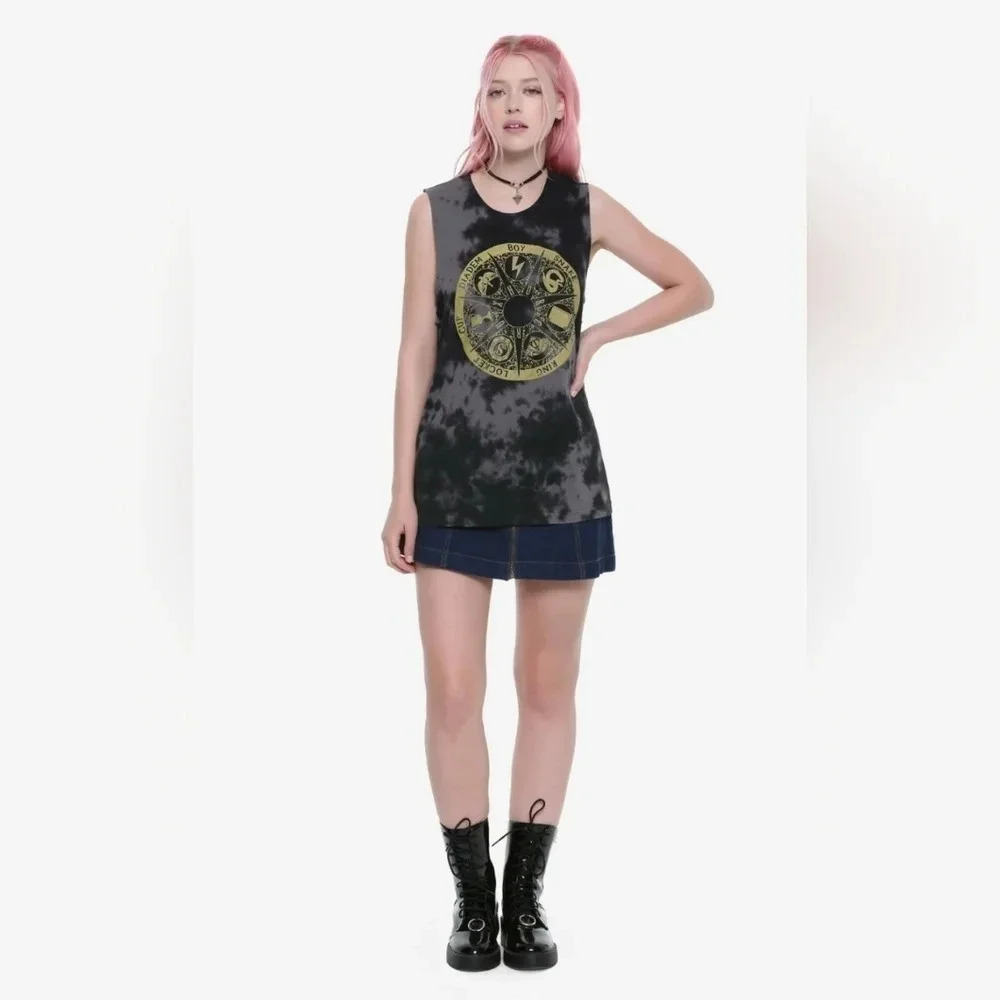 Harry Potter Horcrux Symbol Girls Muscle Tie Dye‎ Lattice Tank Top Hot Topic S